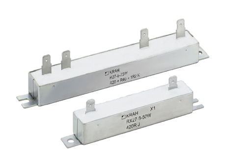 High power resistors mounted on galvanized steel support